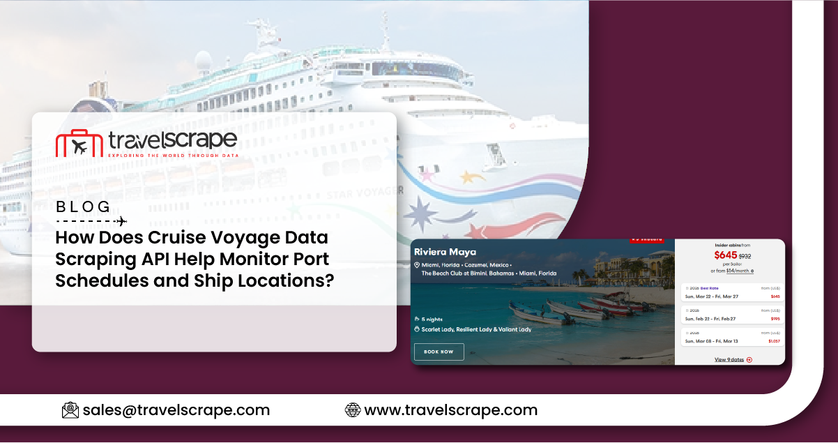 Cruise Voyage Data Scraping API for Port Schedules and Ship Locations